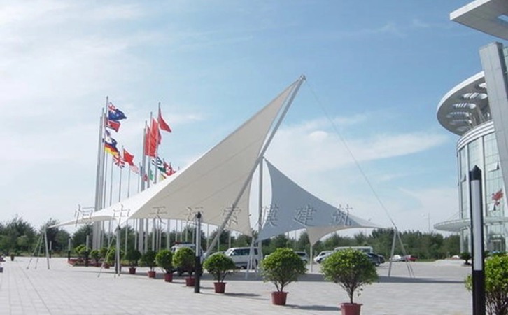 內蒙包頭稀土大廈戶外景觀棚